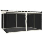 vidaXL Tonnelle avec parois en filet crème 4x3 m acier