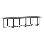 vidaXL Ensemble de salle à manger pour jardin 13 Pièces Noir Acier