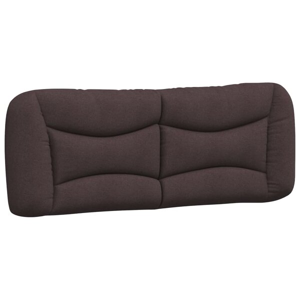 vidaXL Coussin de tête de lit Hvar marron foncé 140 cm tissu