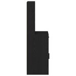 vidaXL Armoire haute en chêne noir - 40x41x135 cm  fabriquée en bois d'ingénierie