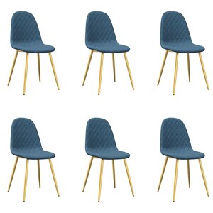 vidaXL Chaises à manger lot de 6 gris clair velours