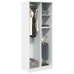 vidaXL Garde-robe blanc 80x50x200 cm bois d'ingénierie