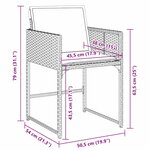 vidaXL Ensemble de salle à manger pour jardin 5 Pièces Gris polyrotin
