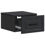 vidaXL Cabinet de chevet mural 2 Pièces Noir 34 5 x 33 x 20 cm