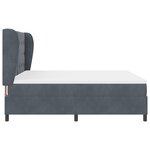 Lit à sommier box avec matelas Gris foncé 180x200 cm Velours