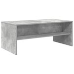 vidaXL Table basse Gris béton 100 x 50 x 40 cm Bois d'ingénierie