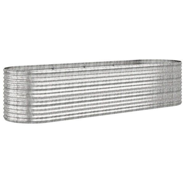 vidaXL Lit surélevé de jardin Acier galvanisé Argenté