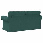 vidaXL Canapé Vert foncé 215 x 82 x 80 cm tissu