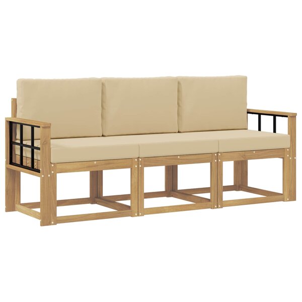 vidaXL Ensemble de canapés d'extérieur 3 pc
