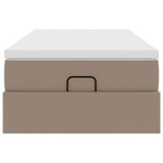 VidaXL Cadre de lit ottoman et matelas cappuccino 90x190 cm similicuir