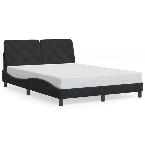 vidaXL Cadre de lit sans matelas noir 120x200 cm velours