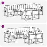 vidaXL Ensemble de canapés d'extérieur 8 pc Blanc et gris clair