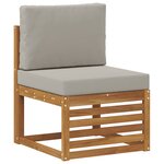 vidaXL Ensemble de canapés d'extérieur 7 pc Gris Naturel et Clair