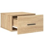 vidaXL Table de chevet murale chêne sonoma 35x35x20 cm