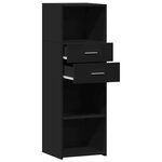 vidaXL Buffet haut noir 40x42 5x124 cm bois d'ingénierie