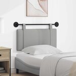 vidaXL Tête de lit suspendue Gris nuage Tissu