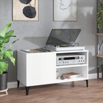 vidaXL Armoire à disques blanc 84 5x38x48 cm bois d'ingénierie