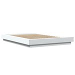 vidaXL Cadre de lit avec lumières LED blanc 120x190 cm bois ingénierie