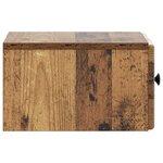 vidaXL Cabinet de chevet mural 2 pc Bois ancien 34 5 x 33 x 20 cm