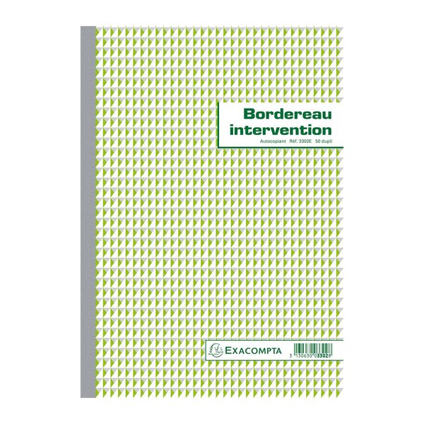Manifolds Rapports D'intervention 29 7x21cm - 50 Feuillets Autocopiants Dupli - Blanc - X 5 - Exacompta