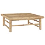 vidaXL Salon de jardin 5 Pièces avec coussins blanc crème bambou