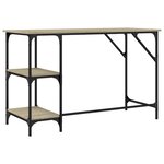 vidaXL Bureau chêne sonoma 120x50x75 cm métal et bois d'ingénierie