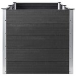 vidaXL Lit surélevé de jardin 250x100x91 cm WPC Gris