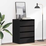 vidaXL Commode Chêne noir 60 x 41 x 76 cm Bois d'ingénierie