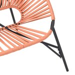 vidaXL Chaise œuf de jardin noir et orange résine tressée