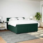 vidaXL Sommier à lattes de lit et matelas Vert foncé 180x200cm Velours