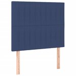 vidaXL Sommier à lattes de lit avec matelas Bleu 80x200 cm Tissu