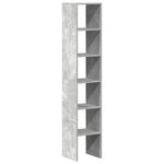 vidaXL Bibliothèques 2 Pièces empilable gris béton bois d'ingénierie