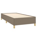 vidaXL Sommier à lattes de lit avec matelas Taupe 100x200 cm Tissu