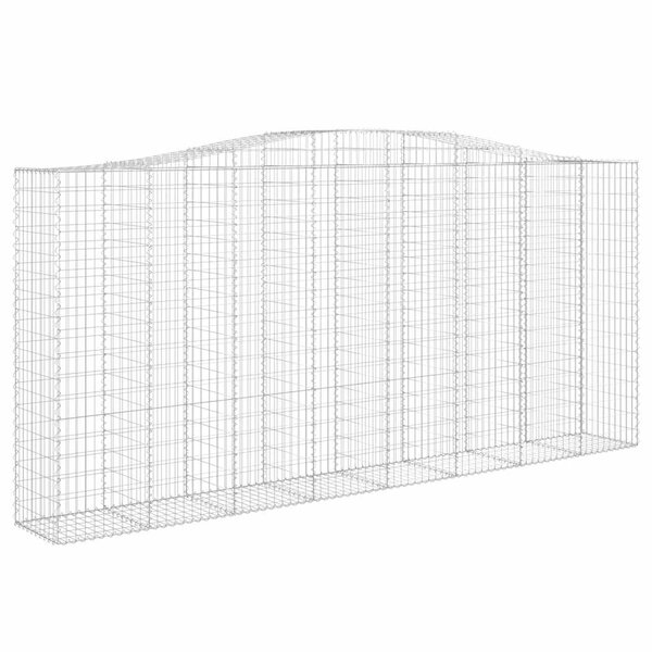 vidaXL Panier de gabions arqué 400x50x180/200 cm Fer galvanisé