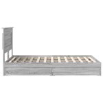 vidaXL Lit de Rangement Gris Sonoma 120 x 190 cm Bois d'ingénierie
