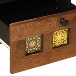 vidaXL Cabinet de chevet avec tiroir 2 Pièces Marron 40 x 33 x 46 cm