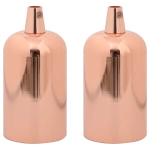 vidaXL Douilles de lampe 2 Pièces bronze or rose E27
