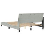 vidaXL Cadre de lit sans matelas Hanko gris clair 140x190 cm velours