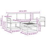 vidaXL Ensemble de canapés d'extérieur 5 pc Blanc et anthracite