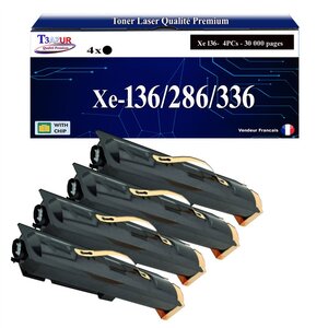 T3AZUR -4x Toners compatibles avec Xerox DocuCentre 136  2005  2055  286  3055  336 - Noir