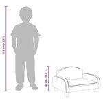 vidaXL Canapé pour enfants crème 50x40x30 cm tissu