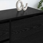 vidaXL Meuble TV Chêne noir 100 x 36 x 49.5 cm Bois d'ingénierie