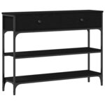 vidaXL Table console Chêne noir 72 5 x 25 x 75 cm Bois d'ingénierie