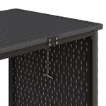 vidaXL Canapé de jardin avec table et coussins en forme de L noir