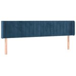 vidaXL Tête de lit à LED Bleu foncé 203x16x78/88 cm Velours