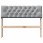 vidaXL Tête de lit capitonnée Gris clair 100 cm Pin massif