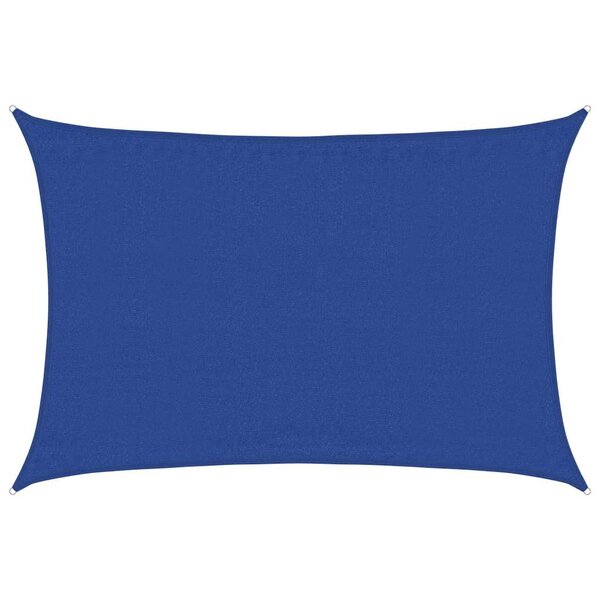 vidaXL Voile d'ombrage 160 g/m² rectangulaire bleu 3 5x5 m PEHD