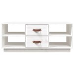 vidaXL Table basse Blanc 100x50x41 cm Bois massif de pin