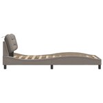 vidaXL Cadre de lit avec lumières LED taupe 80x200 cm tissu