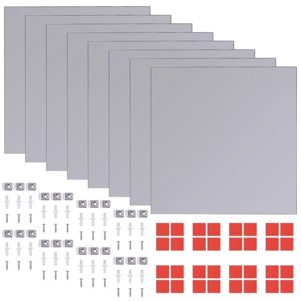 vidaXL Carreaux de miroir sans cadre 16 Pièces 20 5 cm